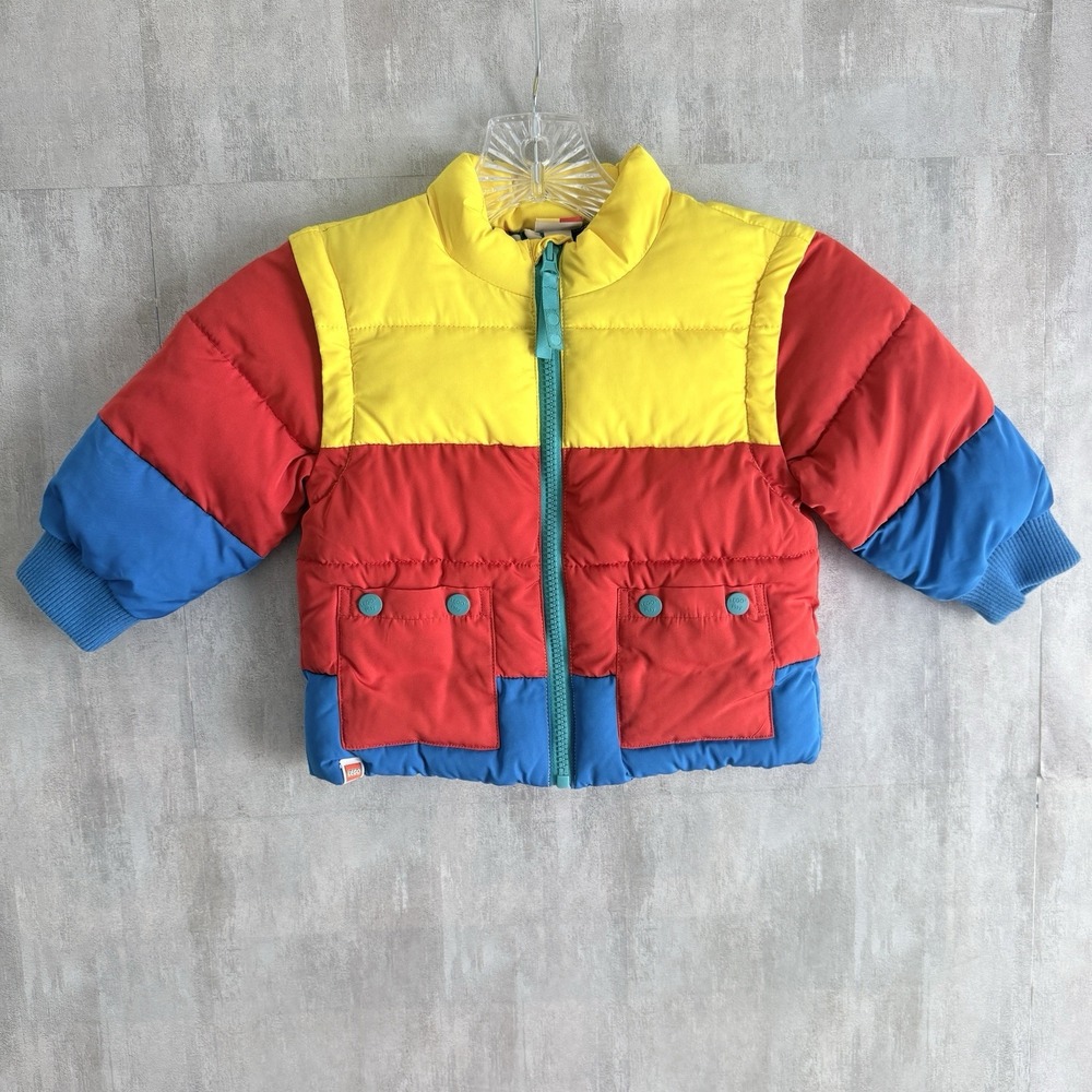 Lego Collection x Target Puffer Jacket Baby Boy Size 18 Months Coat Colorblock